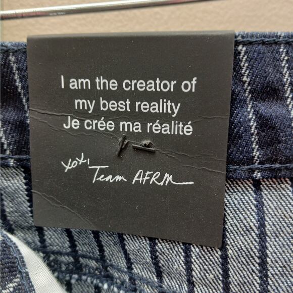 AFRM The Amiri Maxi Pencil with High Back Slit Skirt Dark Wash Blue Size 25 NWT - Picture 12 of 13